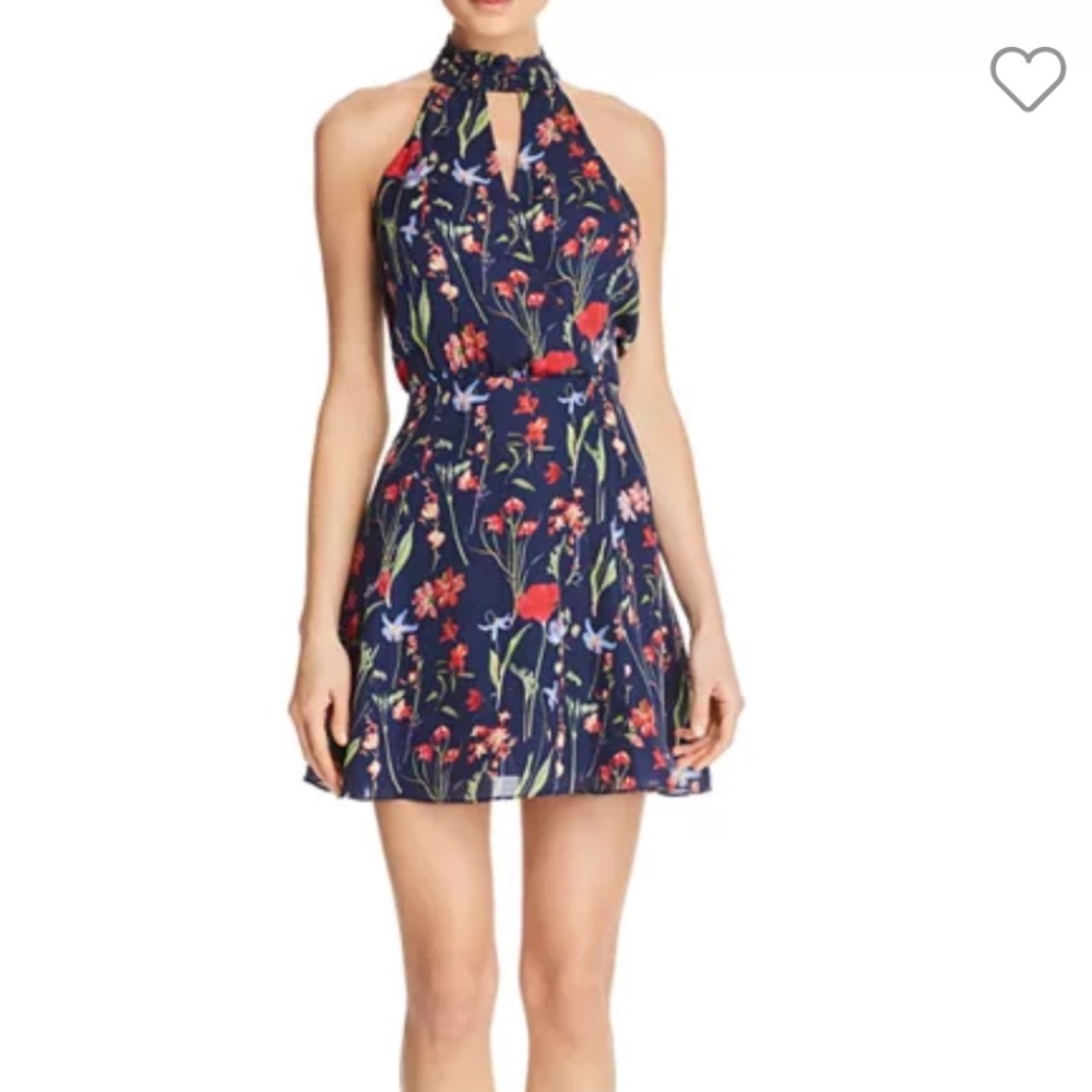 Parker Jolene silk printed minidress in blue. Sleeveless. Size 2. Gorgeous!